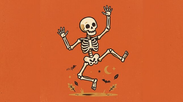 skeleton with a skull