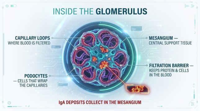 Inside the glomerulus kidney filter