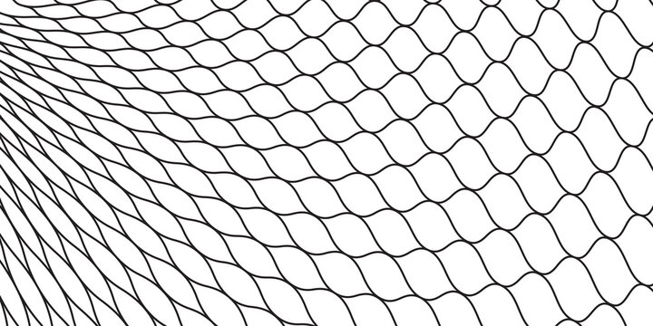 Pola jaringan melengkung. Desain mulus untuk pakaian olahraga atau peralatan seperti gol sepak bola, jaring bola voli, keranjang basket, jaring hoki, dan perlengkapan atletik.