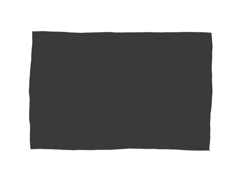 A solid rectangular block of dark charcoal grey color on a white background