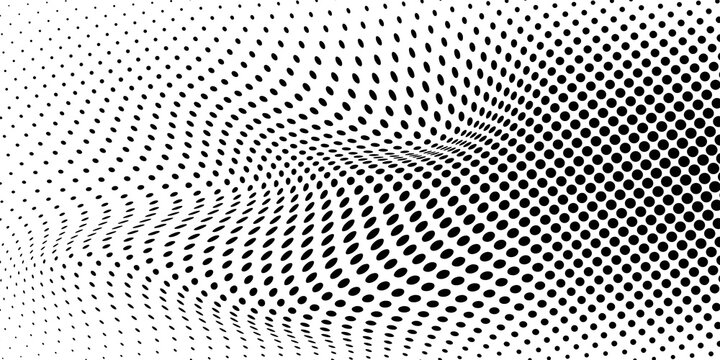 Halftone Dot Gradient Pattern Background With Retro Comic Texture and Minimal Black White Design