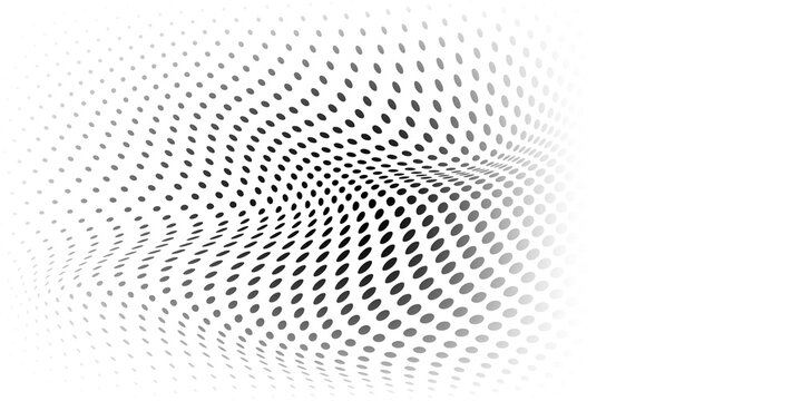 Halftone Dot Gradient Pattern Background With Retro Comic Texture and Minimal Black White Design