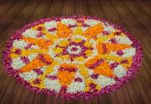 Flower rangoli 