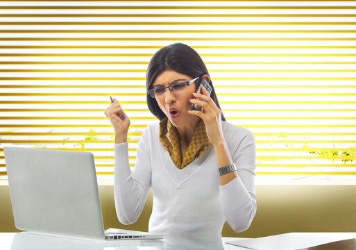 Businesswoman getting agitated 
