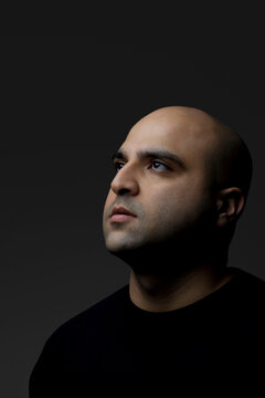 Portrait of a bald man 