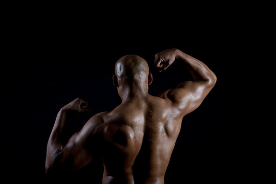 Man showing his muscles 