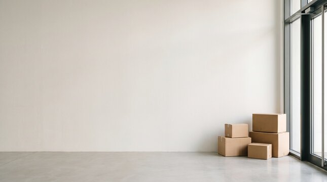 マンション玄関に届いた複数のネット通販宅配荷物