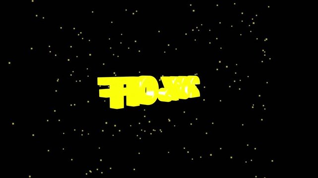 Animated promotional text display showing twenty percent off discount with floating golden particles on black background perfect for retail marketing and e commerce sales events