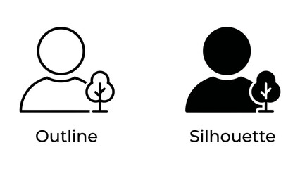 Fototapeta premium User profile with tree icon