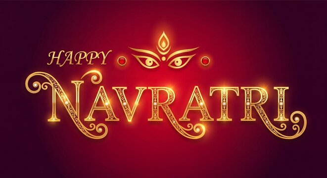 Happy Navratri celebration greeting with colorful abstract pattern and traditional festive art. Happy Navratri wishes with colorful poster