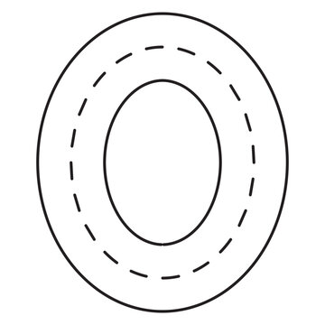 Number Tracing 0&ndash;10 clip art Preschool Educational 0 hand drawn black and white outline
