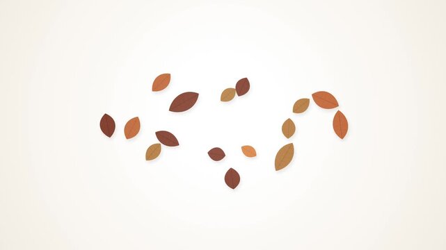 Elegant Autumn Leaves Spiral Motion Background