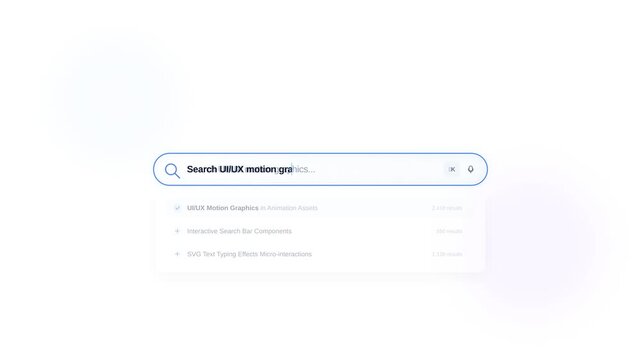 Animasi Glassmorphism Search Autotype 4K Motion Graphic Animation | Seamless Loop