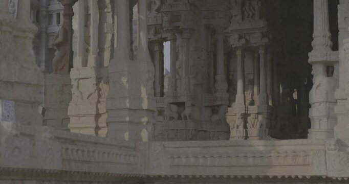 Silhouette of ancient temple Gopuram entrance tower at dusk in Hampi