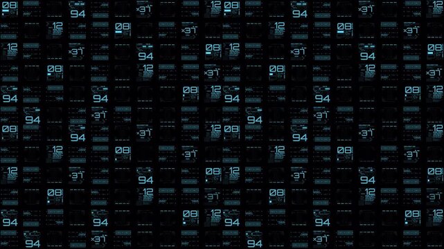 Abstract Digital Matrix Background with Glitchy Data Streams.