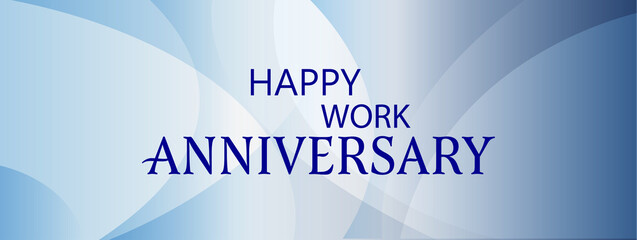 Naklejka premium happy work anniversary card