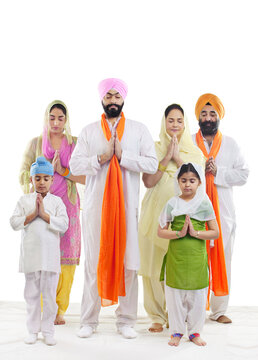 Sikh family praying 
