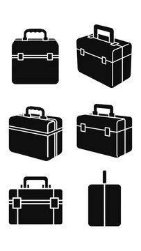Rigid toolbox and equipment case silhouettes.