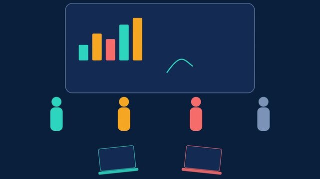 Business Data Analytics Team Reviewing Corporate Growth Metrics
