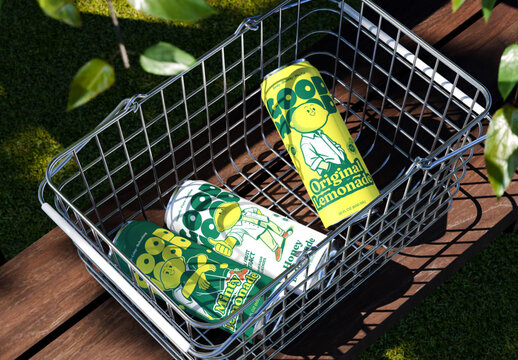 Basket Can Mockup
