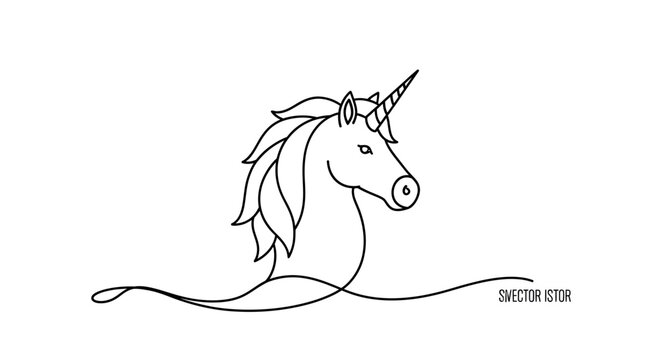 unicorn line art