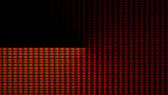 Dark Hyper-advanced Gradient Background. High-Tech Red LED Screen Surface.