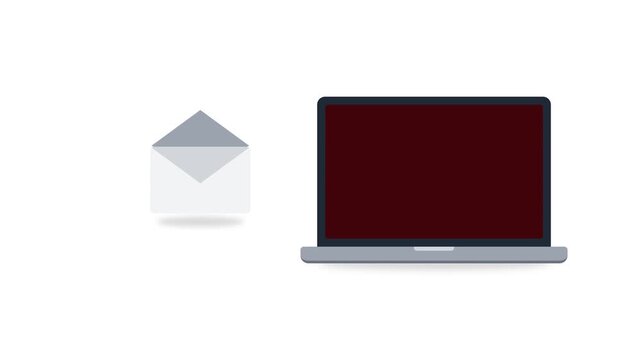 Phishing email causes system infection laptop screen shows critical danger warning message