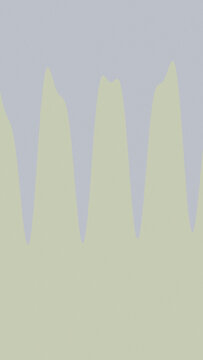 Muted pastel peaks form an abstract waveform across a cool gray field, creating a calm minimalist backdrop for technology, finance, music, or data presentations.