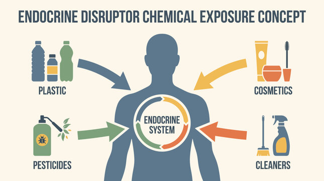 Endocrine Disruptor Chemical Exposure Concept