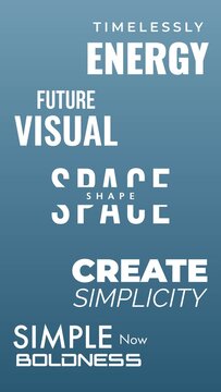 Vertical Bold Typography