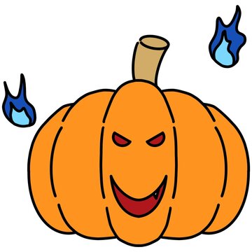 Halloween Pumpkin Color Line for decorating, Halloween event, haunted house, banner, poster, social media