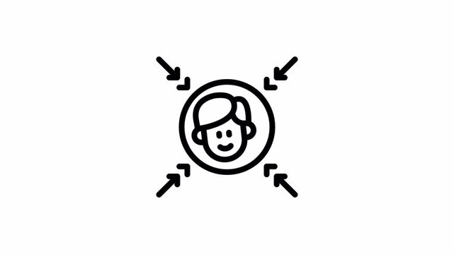 businessman minimalist stroke animation