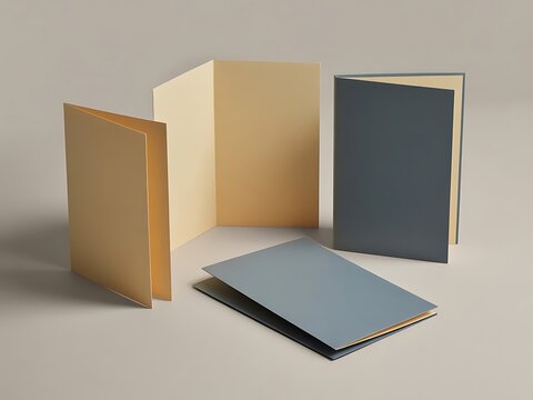Blank Premium Branded Folder Set Mockup