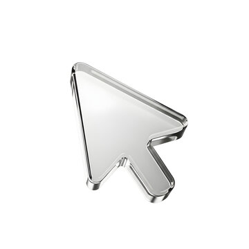 Modern metallic computer mouse with scroll wheel