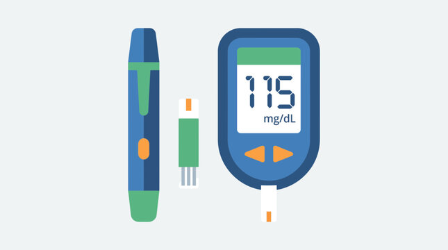 Blood Glucose Monitoring Device Illustration