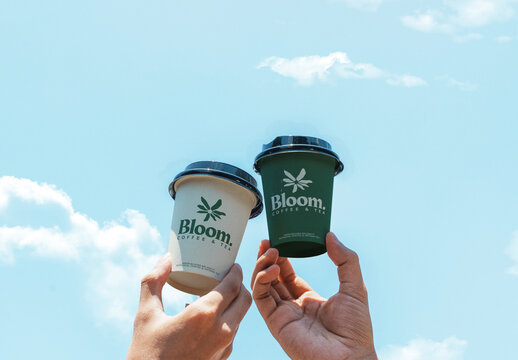 Holding Cup Mockup