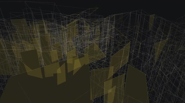 Computational network nodes restructure in a seamless gold lattice