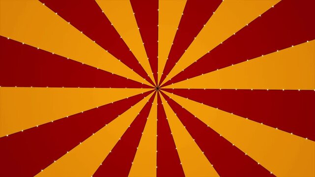 Retro Sunburst Background with Carnival Lights