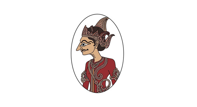 traditional wayang character, Indonesian shadow puppet