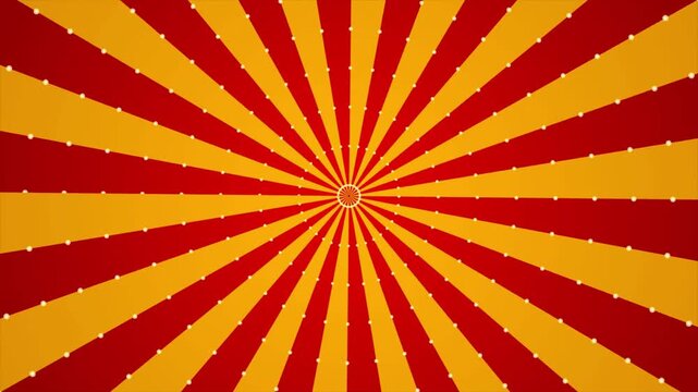 Retro red and orange sunburst background with radial rays