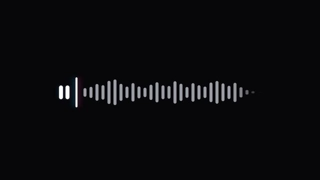 A digital representation shows the rhythmic pulse of audio frequencies fluctuating across a dark display panel to signify active communication during a live voice recording session for digital