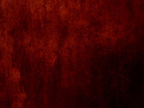 Dark Red Grunge Texture Background with Distressed Rough Surface