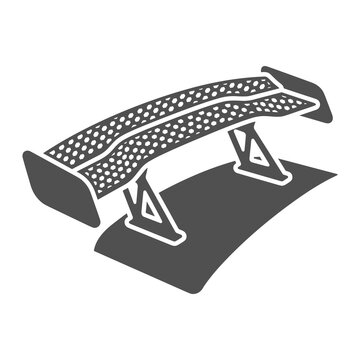 Car rear spoiler wing aerodynamic part.