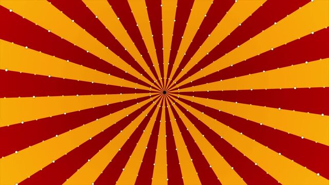 Retro Sunburst Motion Background with Red and Orange Rays