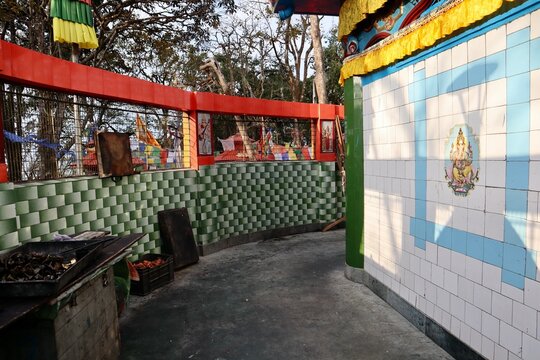 インド　ダージリン　寺院の参道