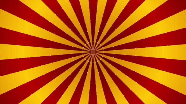 Retro Red and Yellow Sunburst Background Motion Graphic