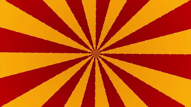 Retro Sunburst Red Orange Motion Background