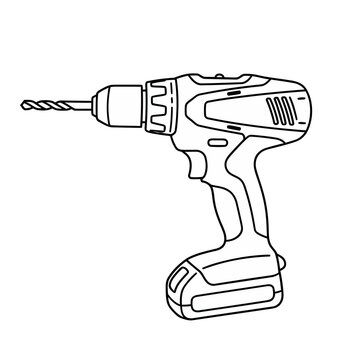 Cordless drill with drill bit