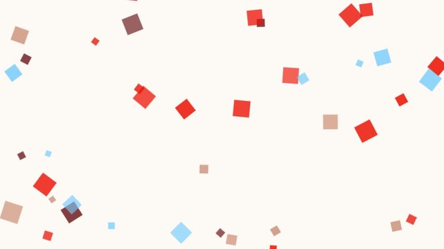 Abstract confetti floating gently on a clean background during a celebratory event