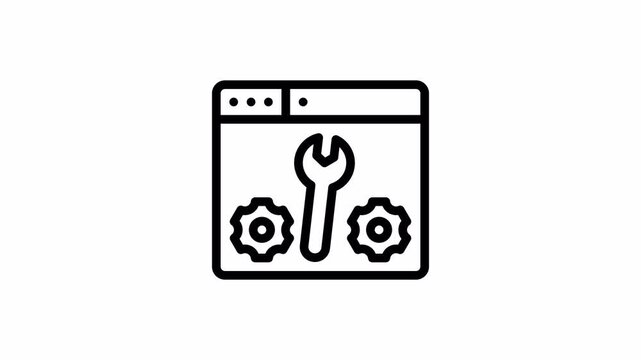 website minimalist stroke animation